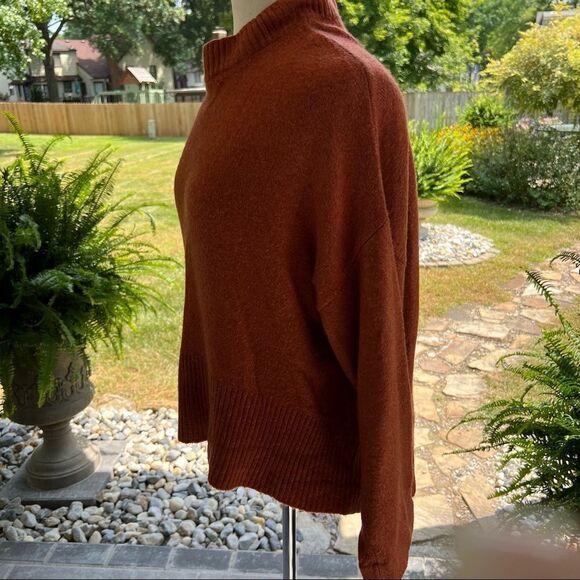 A NEW DAY Oversized Rust Sweater Very Soft Boat neckline size Small - Picture 2 of 6